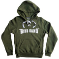 Bird Gang Puffy Print Lace Up Hoodie