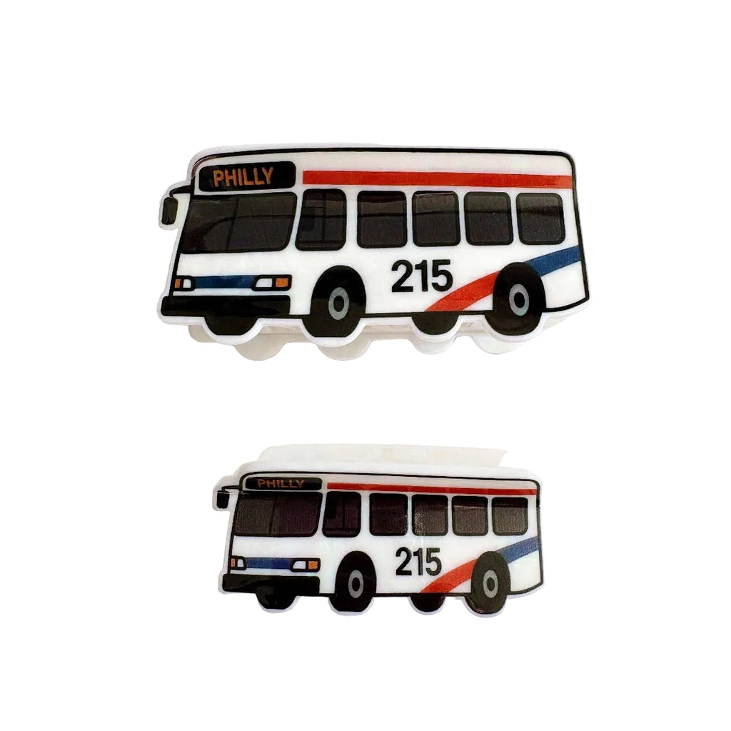 Philly Bus 215 Hair Claw Clip ~  Philadelphia