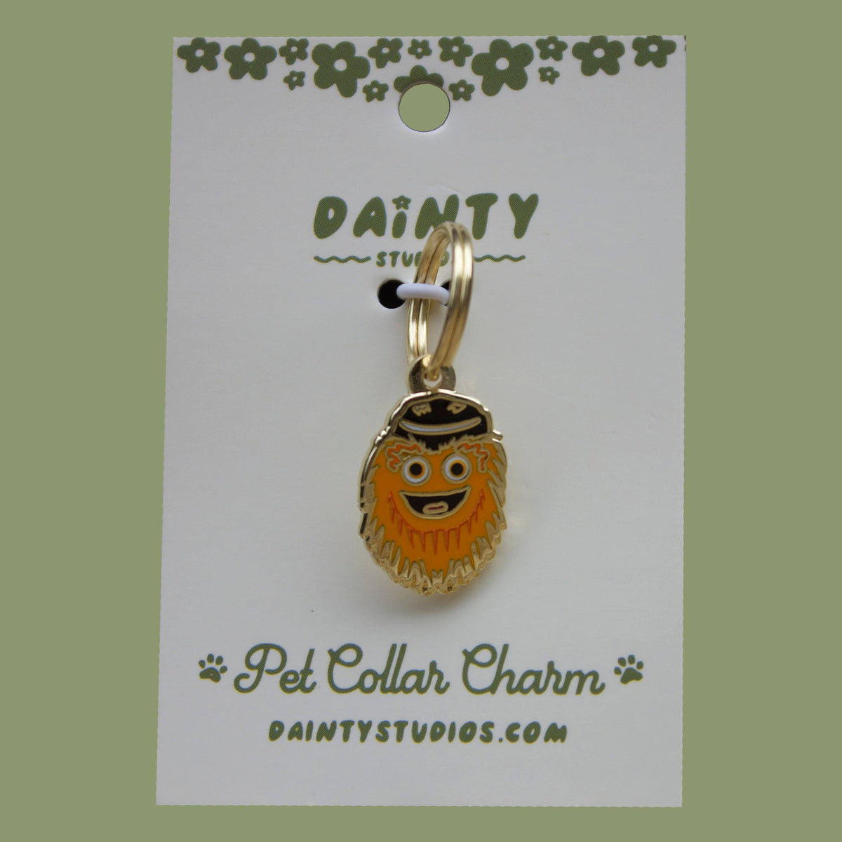Philly Hockey Mascot Pet Collar Charm