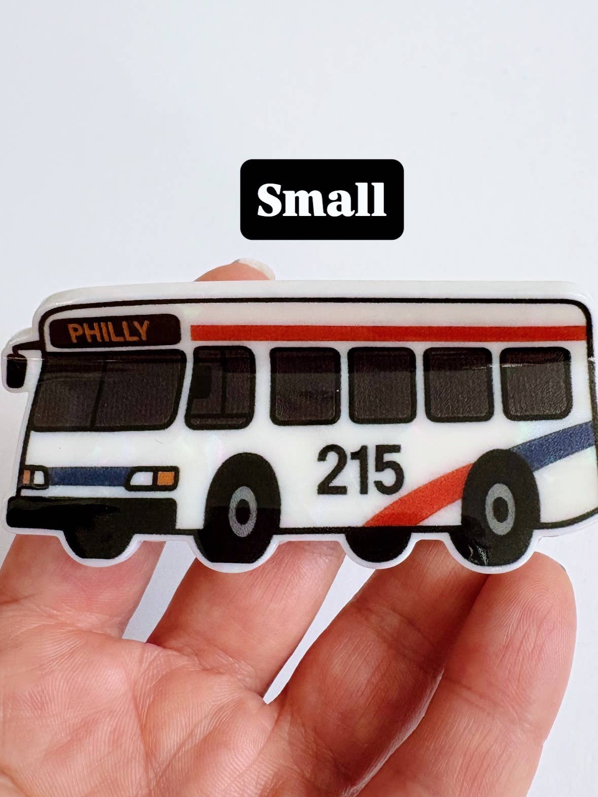 Philly Bus 215 Hair Claw Clip ~  Philadelphia