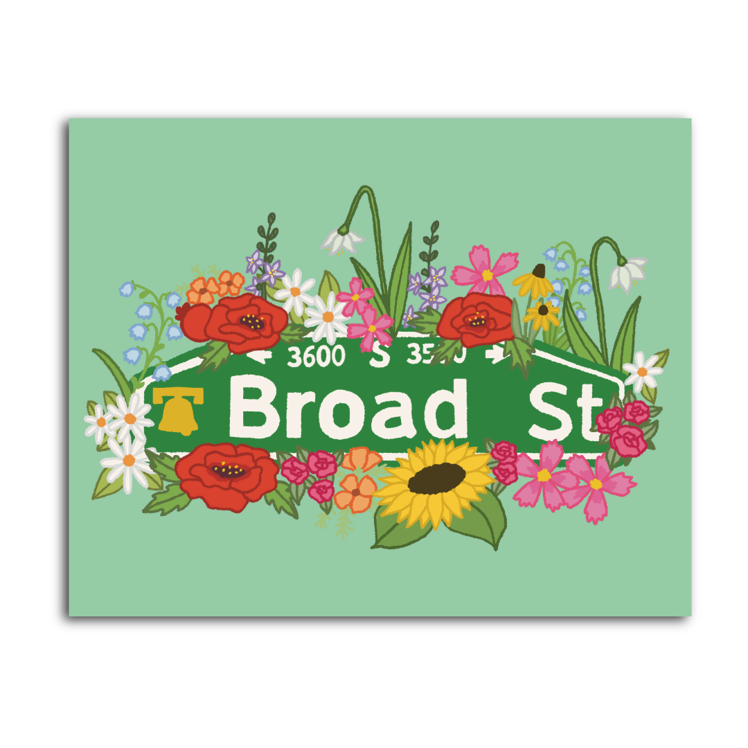 Broad Street Blooms Art Print