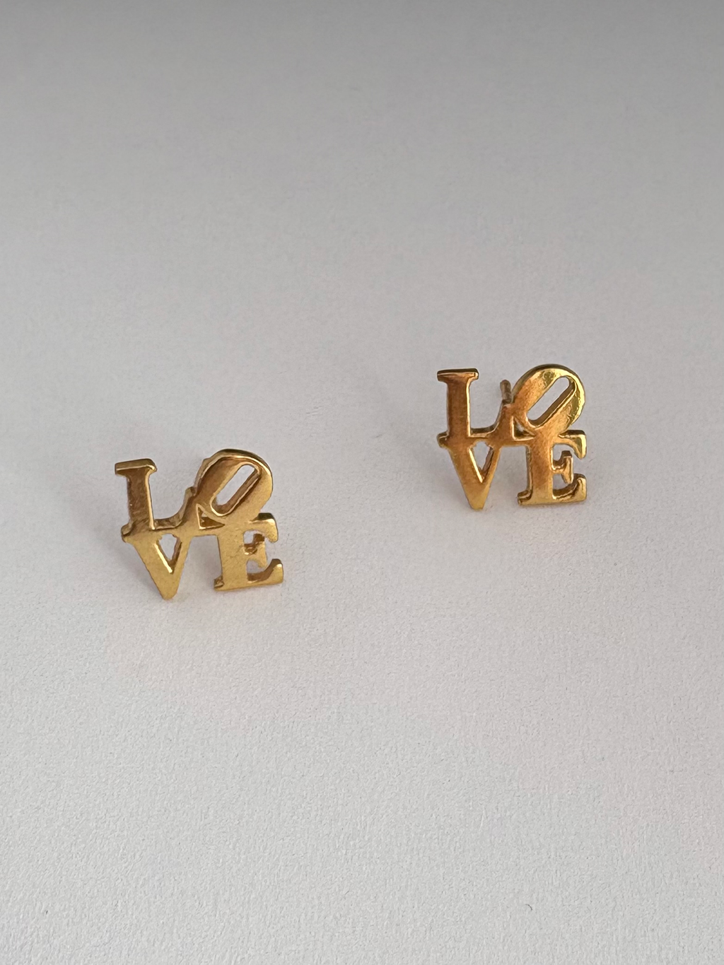 Love Stud Earrings ~ Gold Plated