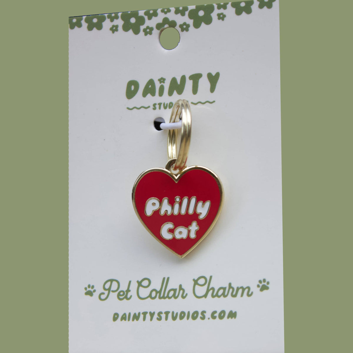 Philly Cat Pet Collar Charm