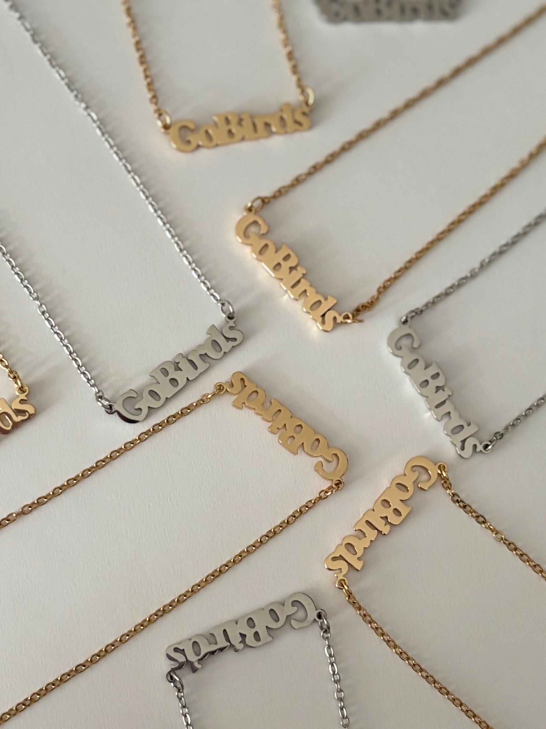 Go Birds Charm Necklace ~ Gold or Silver