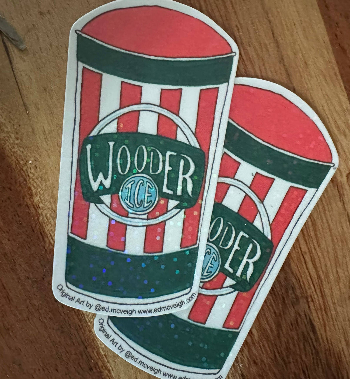 Philly Wooder Ice Sticker, Water Ice Cup Decal, Philadelphia