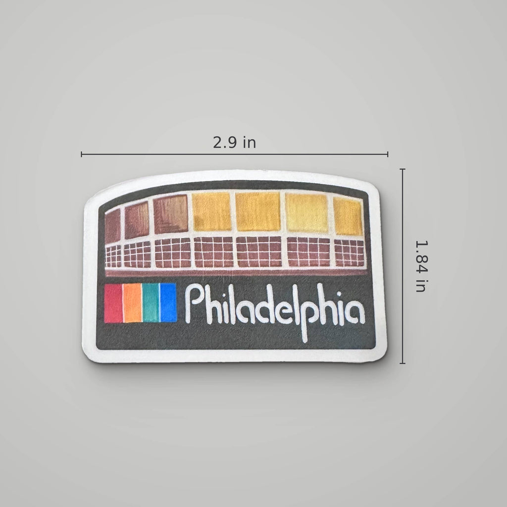 Philadelphia Spectrum Arena Sticker, Retro Philly Sports