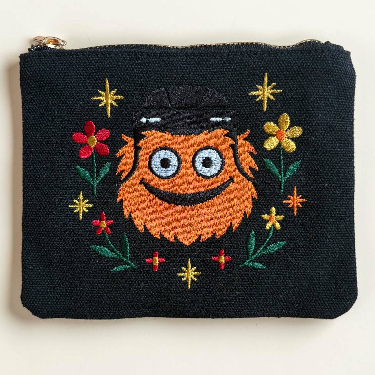 Hockey Mascot Embroidered Pouch Wallet Philadelphia Philly