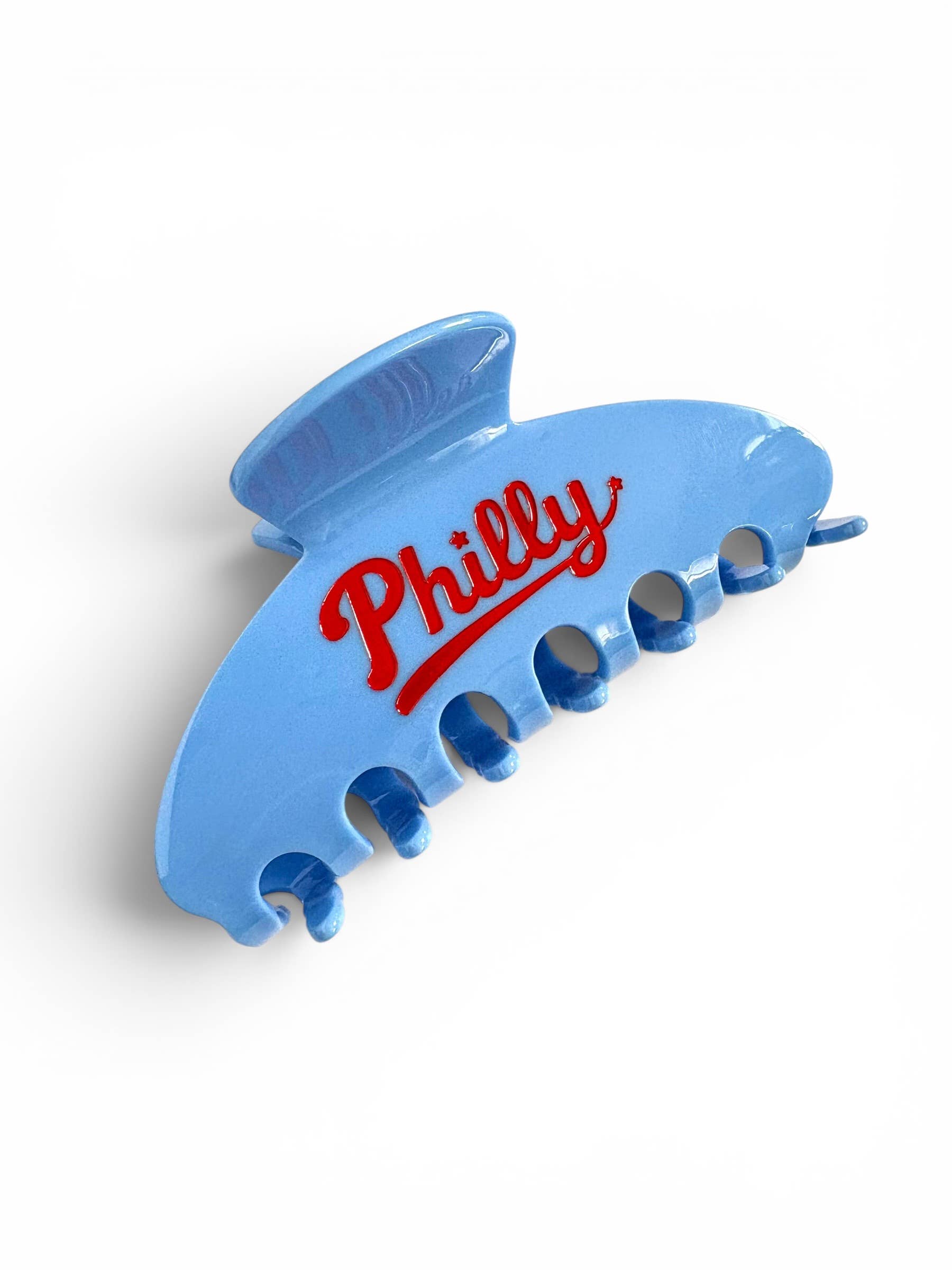 Philly retro blue & red Hair Claw Clip ~  Philadelphia