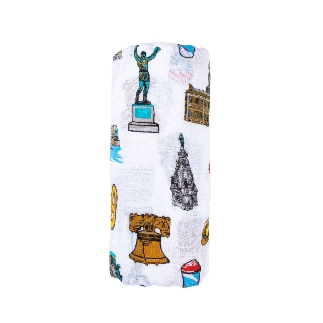 Philadelphia Baby Muslin Swaddle Receiving Blanket Perfect Baby Shower Essential