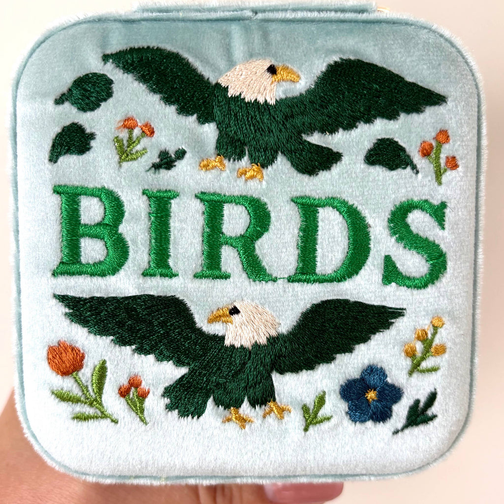 Birds Velvet Jewelry Travel Case Box Philadelphia Eagles 
