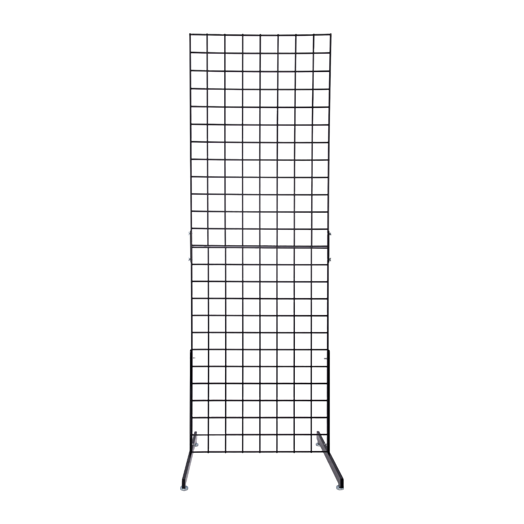 Black Collapsible Standing Grid Screen