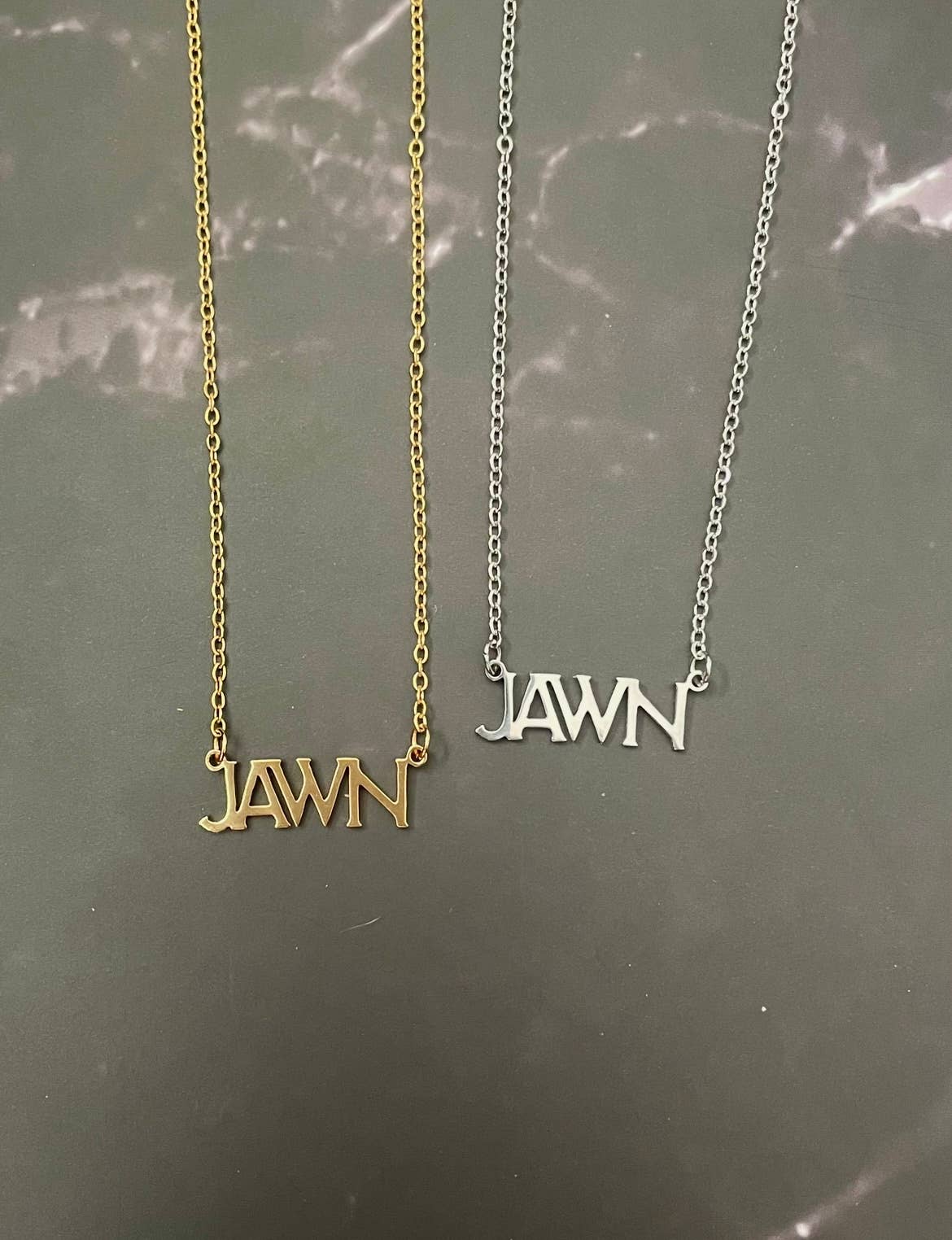 JAWN Necklace ~ Gold or Silver Philly themed Pendant