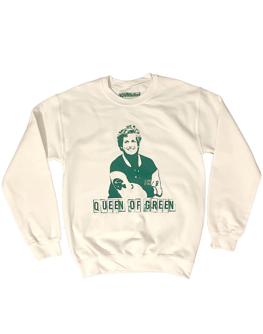 Queen of Green Sweatshirt (White)